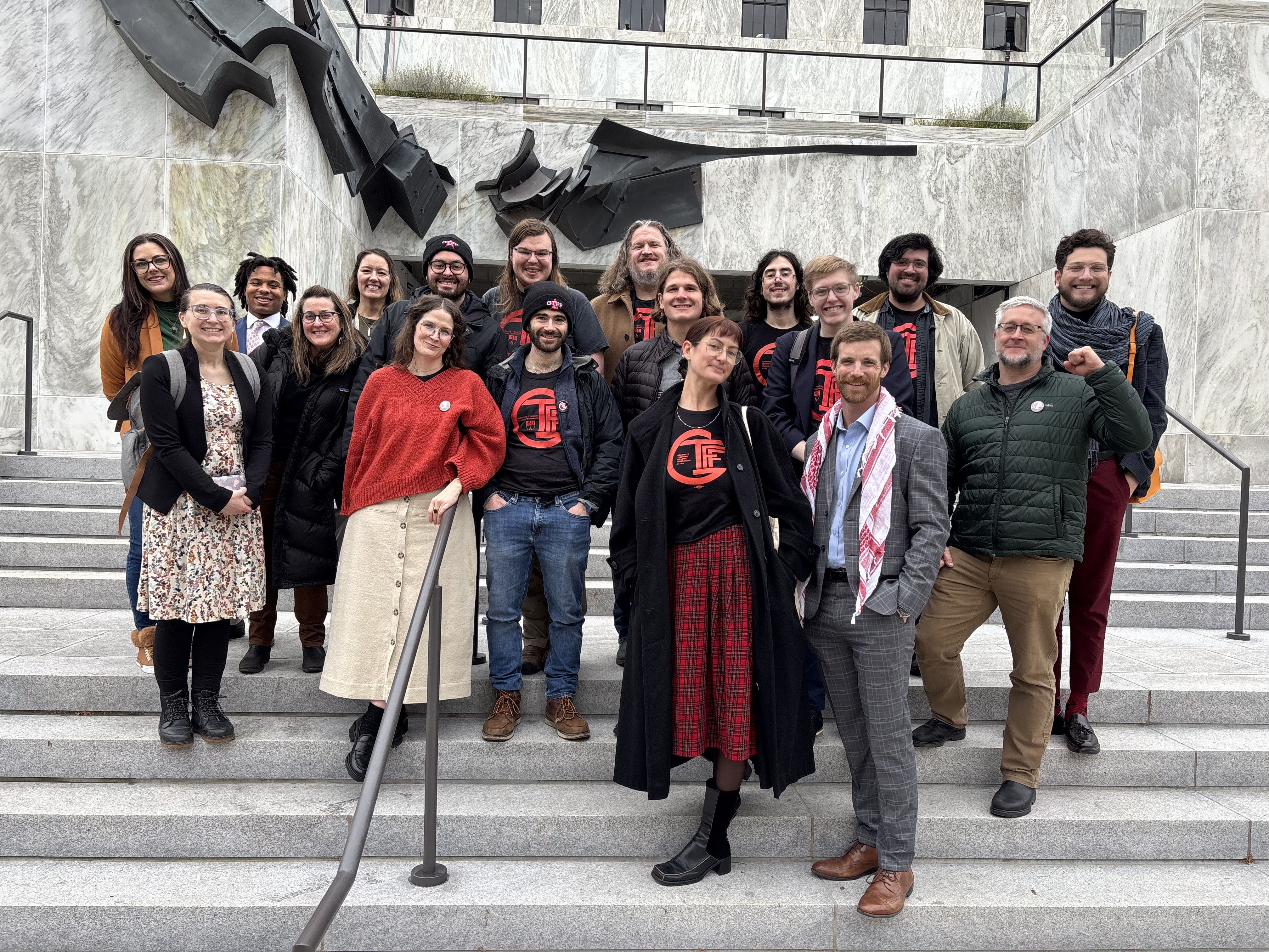 AFT-Oregon members outside the capitol