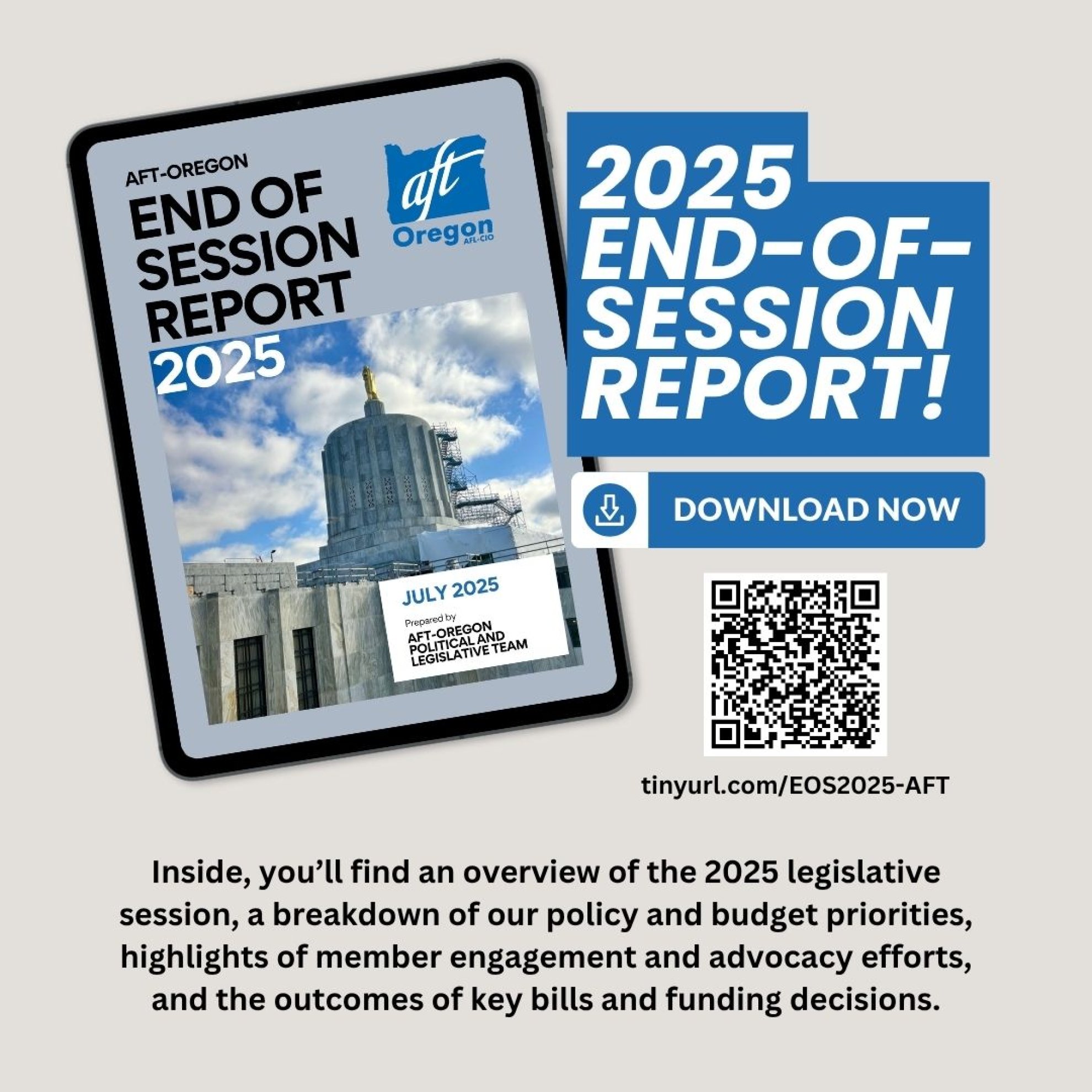 2025 End of Legislative Session Report | AFT-Oregon