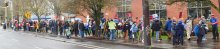 Striking workers on a picket line