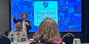 AFT President Randi Weingarten addressed the health professionals on the first day of the conference.